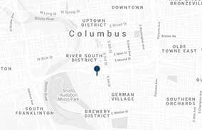 Map of south 3rd Street in Columbus, OH